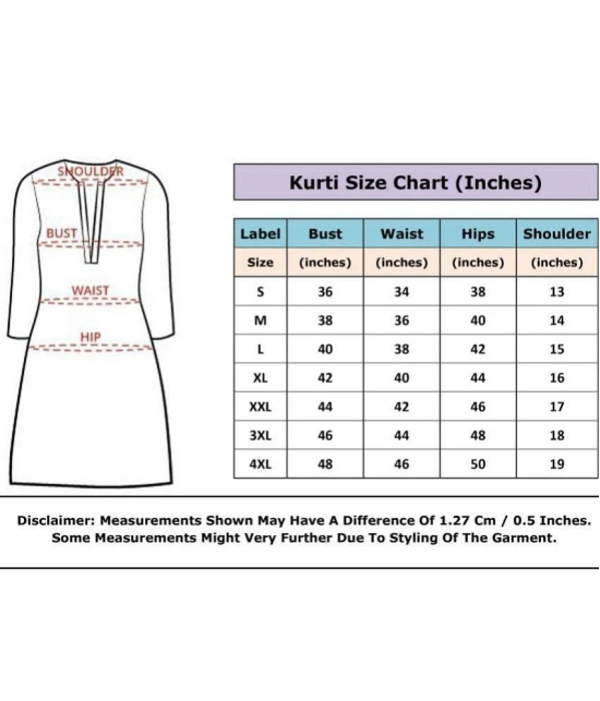 Vbuyz - Blue Cotton Womens Asymmetrical Kurti ( Pack of 1 ) - None