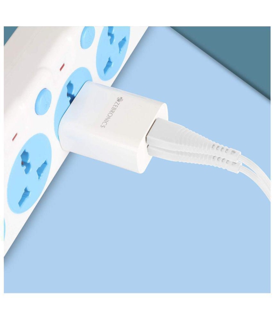 Zebronics - USB 2.1A Travel Charger - White