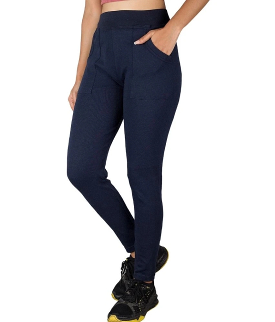 KARARO JEGGINGS - Cotton Blend Skinny Fit Blue Womens Jeggings ( Pack of 2 ) - None