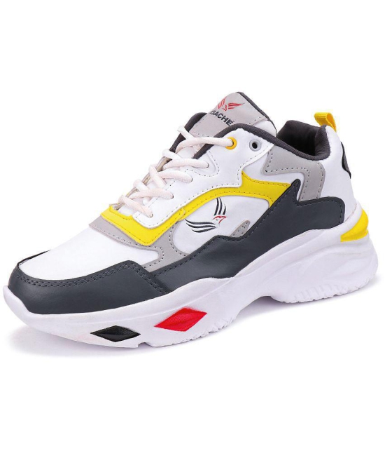 Bersache Men Sports Shoes Yellow Mens Sports Running Shoes - None