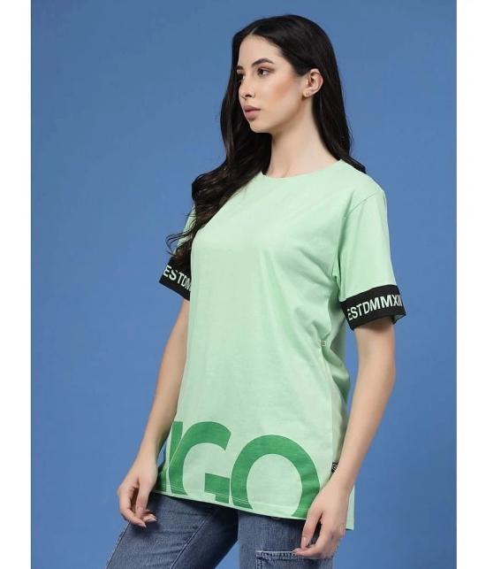 Rigo - Mint Green Cotton Loose Fit Womens T-Shirt ( Pack of 1 ) - None