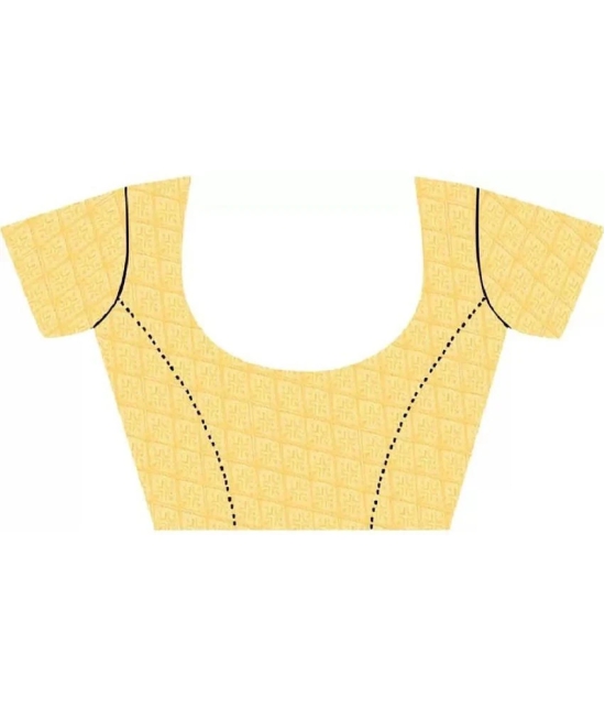 LEELAVATI - Yellow Crepe Saree With Blouse Piece ( Pack of 1 ) - Yellow