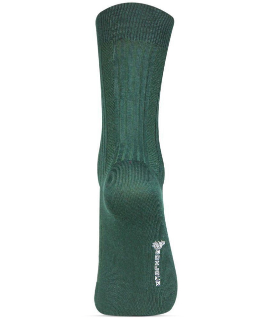 Bonjour - Green Cotton Blend Mens Full Length Socks ( Pack of 1 ) - Green