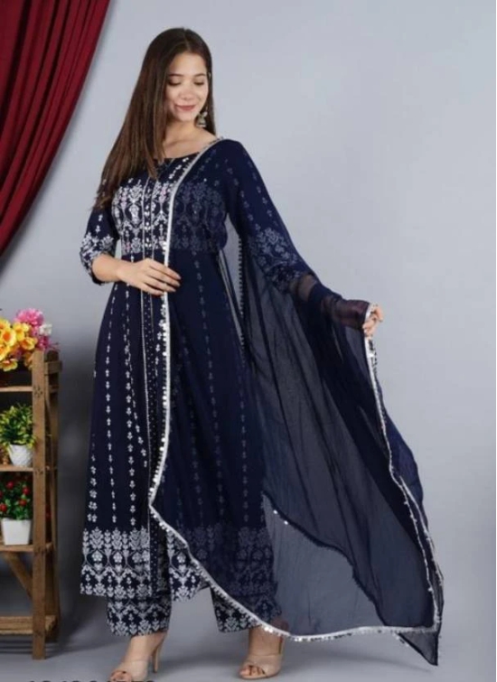 Printed Kurta, Salwar & Dupatta Set