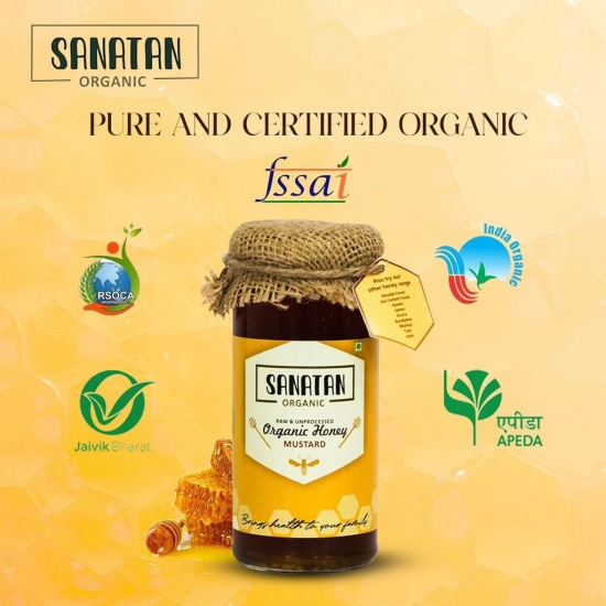 Sanatan Organic Monoflora Mustard Honey- 275 gms