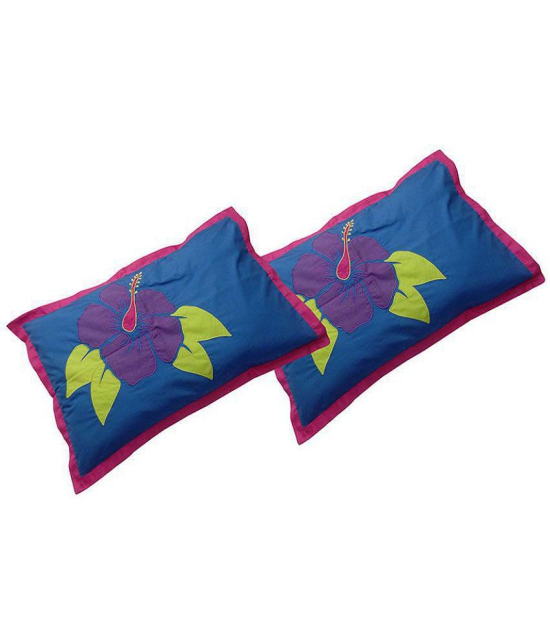 Hugs'n'Rugs Pack of 2 Blue Pillow Cover - Blue