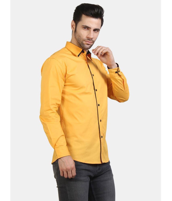 Life Roads - Yellow Cotton Slim Fit Men's Casual Shirt ( Pack of 1 ) - None