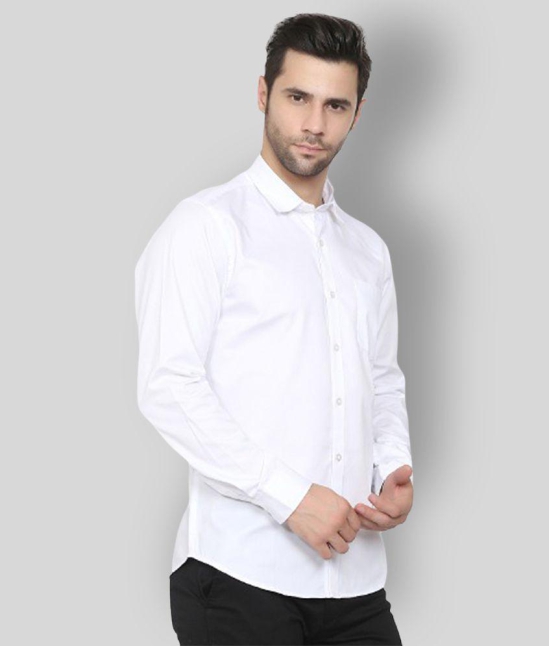 Springberry - White Cotton Slim Fit Men's Casual Shirt ( Pack of 1 ) - None