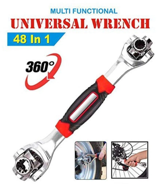 Marghat 48-in-1 Universal Socket Wrench Hand Tools with 360 Degree 6-Point Universal Wrench for Furniture, Car, Bike, Auto, Home Work, Outdoor & Hard to Reach Places Repair Tool Spanner.