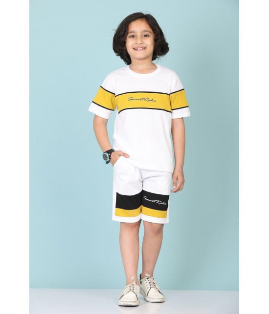 Rydho - Yellow Cotton Boys T-Shirt & Shorts ( Pack of 1 ) - None