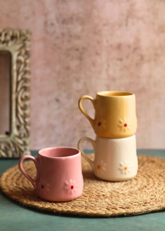 Set of 3 - Lily Mugs