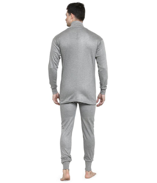 Uzarus - Light Grey Cotton Blend Mens Thermal Sets ( Pack of 1 ) - None