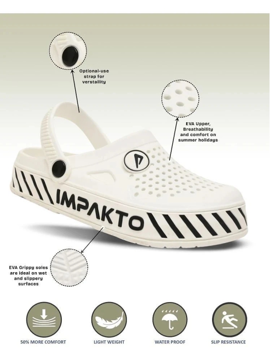 Impakto - White Mens Clogs - None