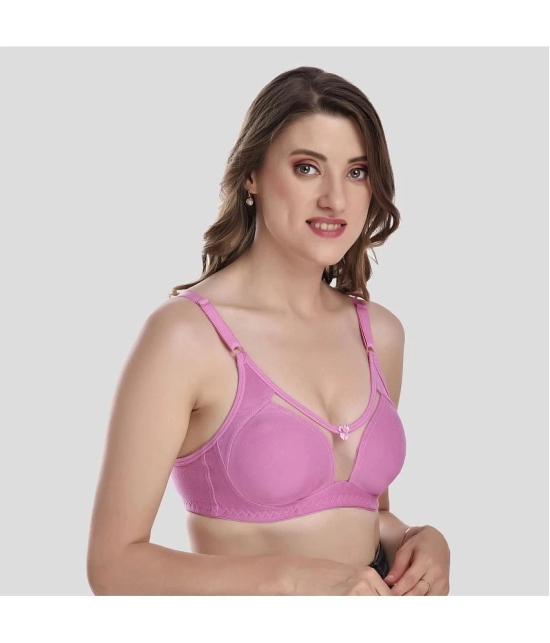 Elina Pack of 1 Cotton Lightly Padded Womens T-Shirt Bra ( Fluorescent Pink ) - None