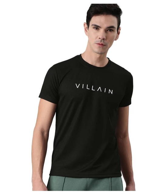 VILLAIN Black Polyester T-Shirt - L