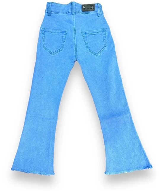 ICONIC ME- Kids Girls New Trendy Light Blue Bootcut Denim Jeans - None