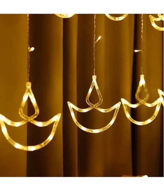 MIRADH Yellow 3Mtr Curtain String Light ( Pack of 1 ) - Yellow