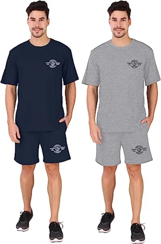 London Hills Mens Shorts Cotton Blend Shorts with Side Pockets | Shorts for Mens | Mens Cotton Shorts | shorts for men combo (Pack of 2)