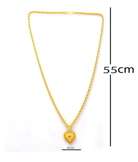 Jewar Mandi New Design Gold Plated Locket/Pendant with Rope/Rassi Chain Daily use for Men, Women & Girls, Boys - Golden