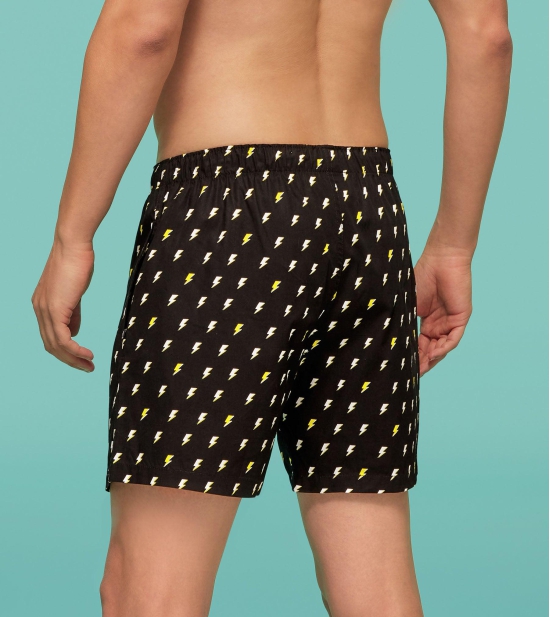 Remix Cotton Boxers Lightning Black XXL