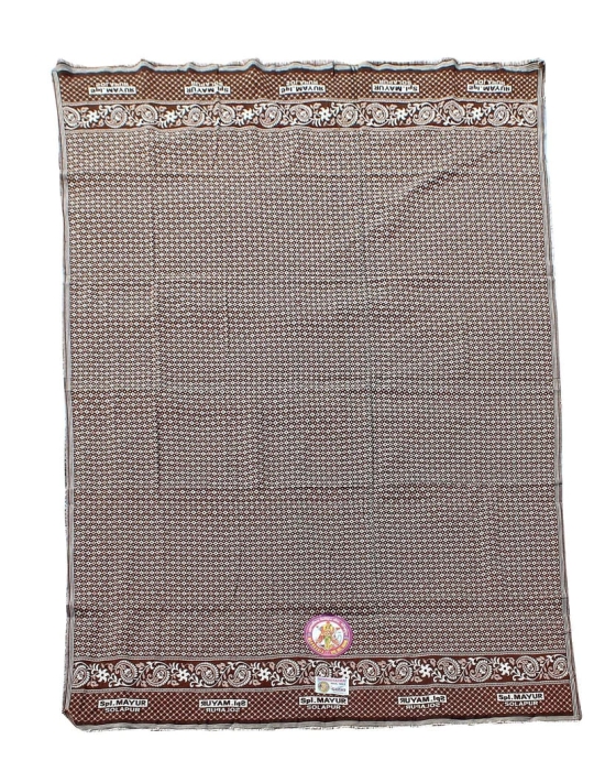 Mandhania Mayur Solapur Chaddar 100% Cotton Dailyuse Single Bed Blanket Pack of 1 Brown