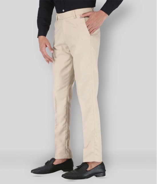 Playerz - Cream Polycotton Slim - Fit Mens Trousers ( Pack of 1 ) - None