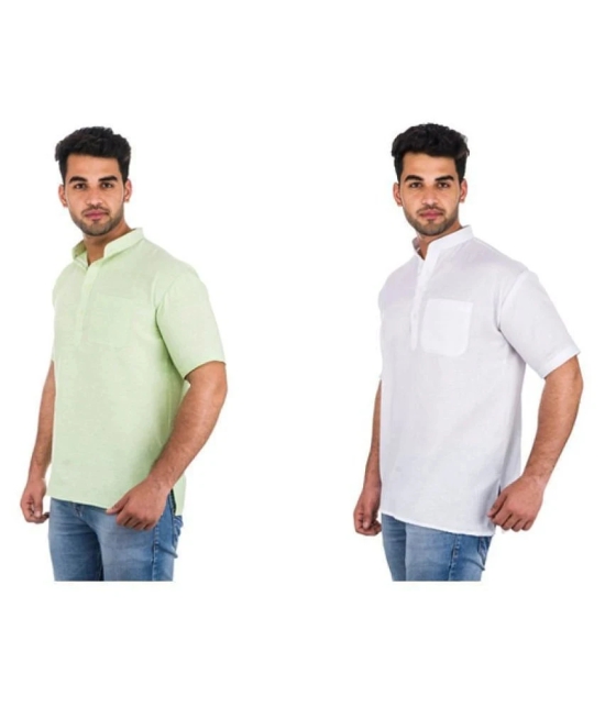 DESHBANDHU DBK Multi 100 Percent Cotton Kurta Pack of 2 - None