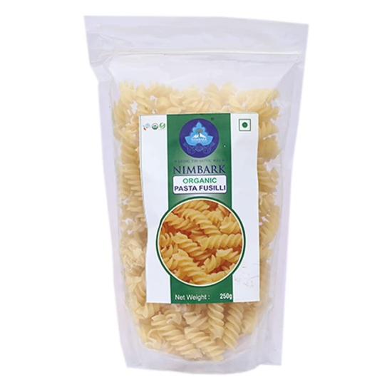 Nimbark Organic Fusilli Pasta 250gm | No Rice - No Maida | Vegan | Gluten Free | High Protein | High Fiber