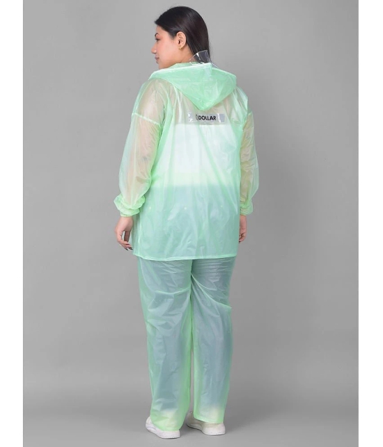 Dollar Polyester Raincoat Set - Green - None