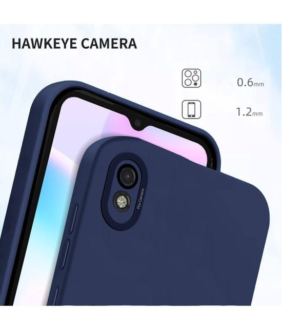 Case Vault Covers - Blue Silicon Plain Cases Compatible For Xiaomi Redmi 9i ( Pack of 1 ) - Blue