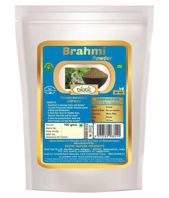 Biotic Bhringraj, Neem and Brahmi Powder - 300 gms(100 gms Each) Hair Mask 300 g Pack of 3