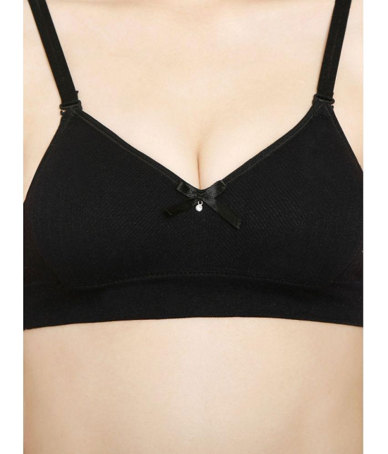 ILRASO - Black Cotton Non Padded Women's T-Shirt Bra ( Pack of 1 ) - None