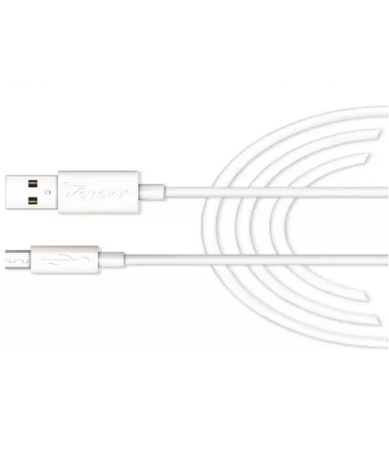 Syska - White 2.1A Micro USB Cable 1.2 Meter - White