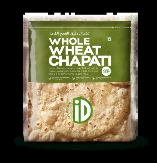 iD Natural Chilled Whole Wheat Chapati 390 Gr