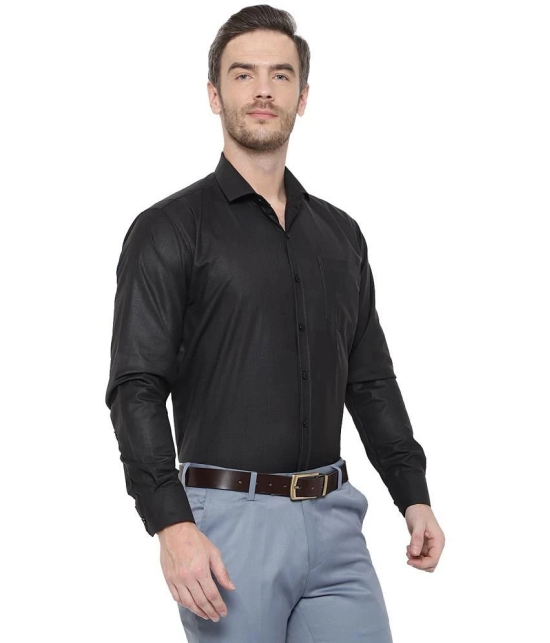 SREY - Cotton Blend Slim Fit Black Mens Casual Shirt ( Pack of 1 ) - None