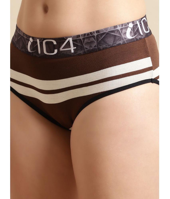 IC4 - Brown Hipsters Modal Striped Women's Hipster ( Pack of 1 ) - None