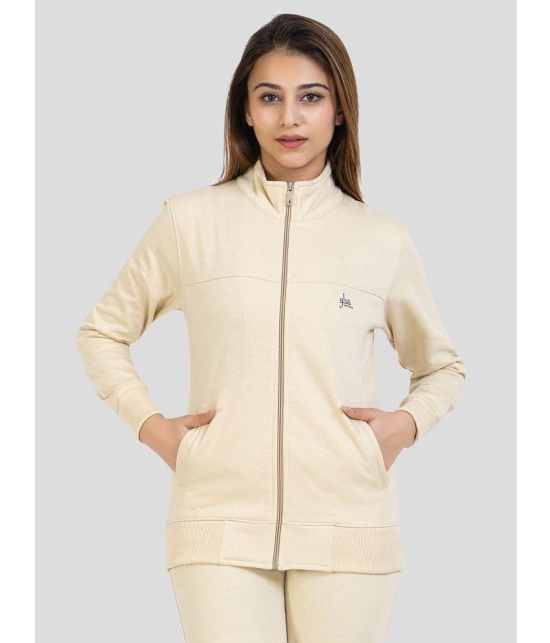 YHA Fleece Womens Zippered Sweatshirt ( Beige ) - None