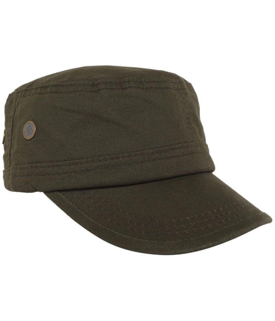 Zacharias Green Cotton Mens Cap ( Pack of 1 ) - Green