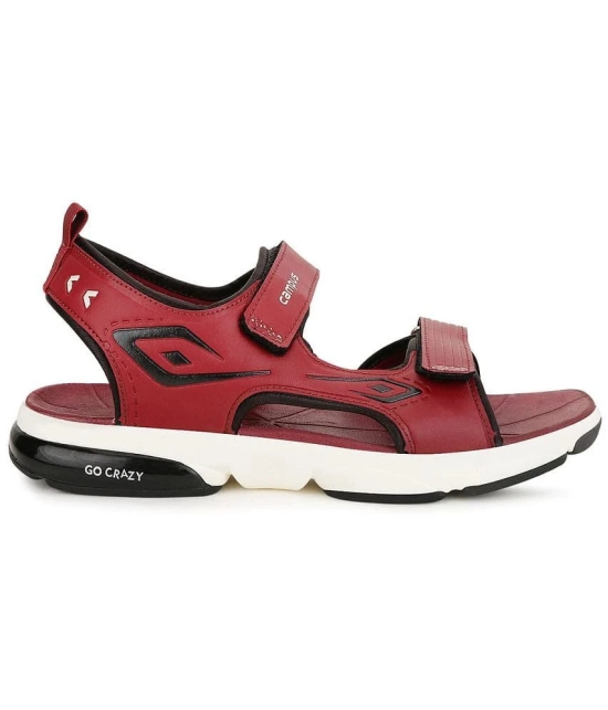 Campus - Maroon Mens Floater Sandals - None