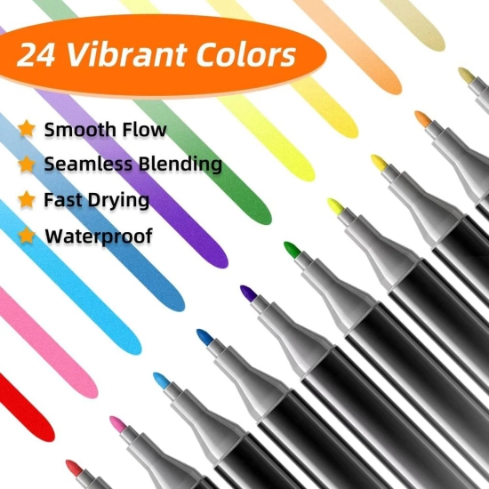 24 PCS COLOR MARKERS PEN