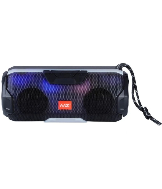 MZ A006 10 W Bluetooth Speaker Bluetooth V 5.0 with SD card Slot Playback Time 6 hrs Black - Black