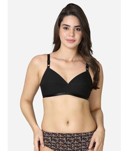 VStar - Black Cotton Non Padded Womens Everyday Bra ( Pack of 1 ) - None