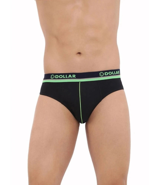 Pack of 3 Dollar Bigboss Assorted Solid Cotton Blend Men Brief - L