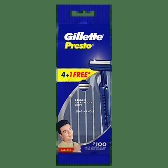 Gillette Presto Sata Sat Disposable Razor, 5 Pcs