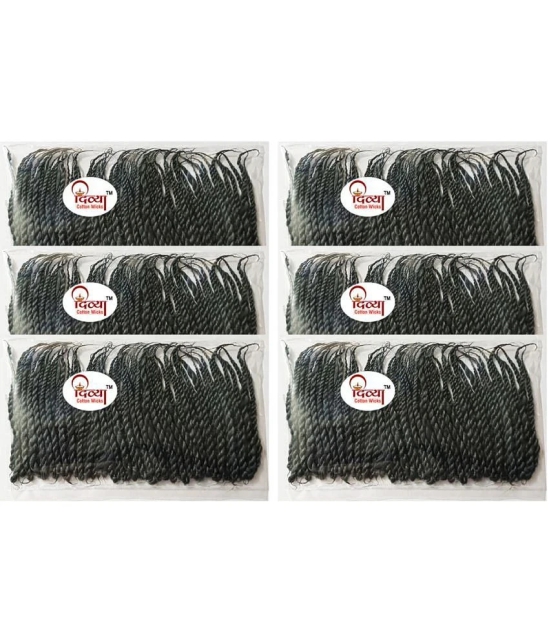 Divya Cotton Wicks Long Cotton Wicks Twisted Diya Batti 400 Pieces ( Pack of 6 )