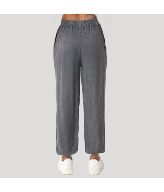 PPTHEFASHIONHUB - Grey Rayon Regular Women's Joggers ( Pack of 1 ) - None