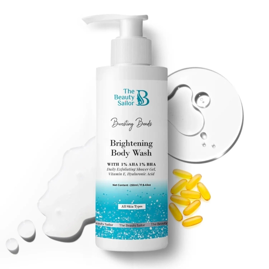 Brightening Body Wash with 1% AHA and BHA | Daily Exfoliating Shower Gel - 250ml