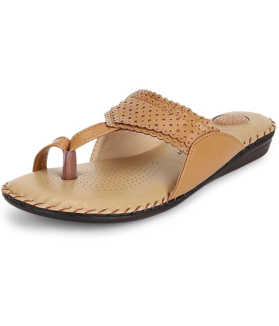 ORTHO JOY - Beige Womens Flats - None