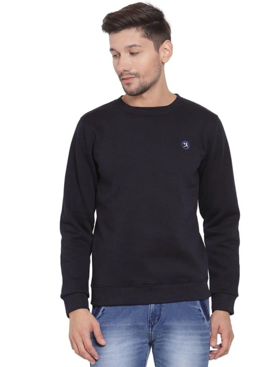 Rodamo  Men Navy Blue Slim Fit Sweatshirts