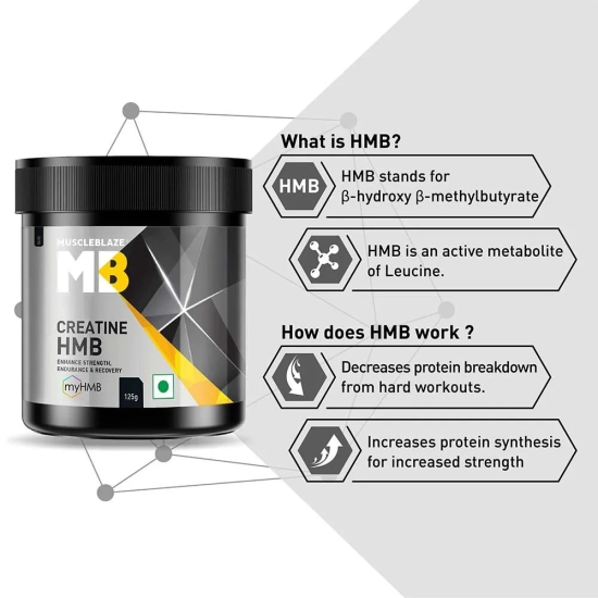 MuscleBlaze Creatine HMB,  Unflavoured  0.27 lb